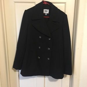 Old Navy Black Peacoat - Brand New Condition
